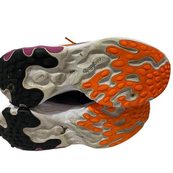 Nike Womens React Presto Galaxy-Themed Athletic Shoes Size 9 Purple & Orange - Picture 7 of 8